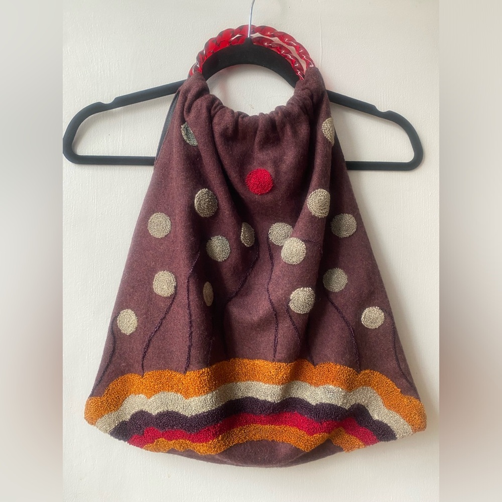 Vibrant Red and Orange Tote Bag with Warm Tones